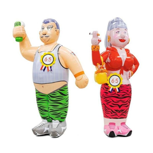 Abraham & Sarah Opblaaspoppen set