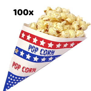 Popcorn ingrediënten voor 100 porties 
