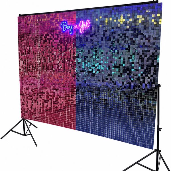 Gender Shimmerwall Blauw / Roze met verlichting Gender Shimmerwall Blauw / Roze met verlichting